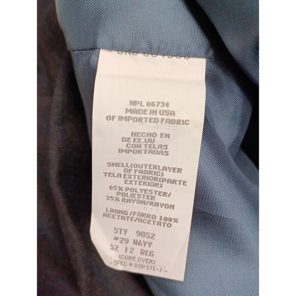 Charles Klein Boys Blazer Jacket Navyblue Double Breasted Sz 12 - Picture 10 of 11